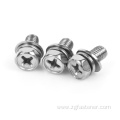 Stainless Steel Cross Recessed Pan Head Screws with Washers